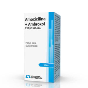 Amoxicilina+Ambroxol Suspención 60mL 3D