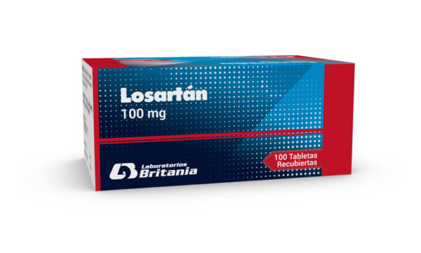 Losartan 100 mg caja